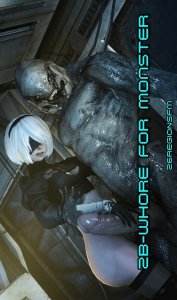 2B-Whore For Monster — смотреть хентай онлайн