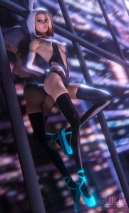 [Blender] Gwen x Venom — смотреть хентай онлайн