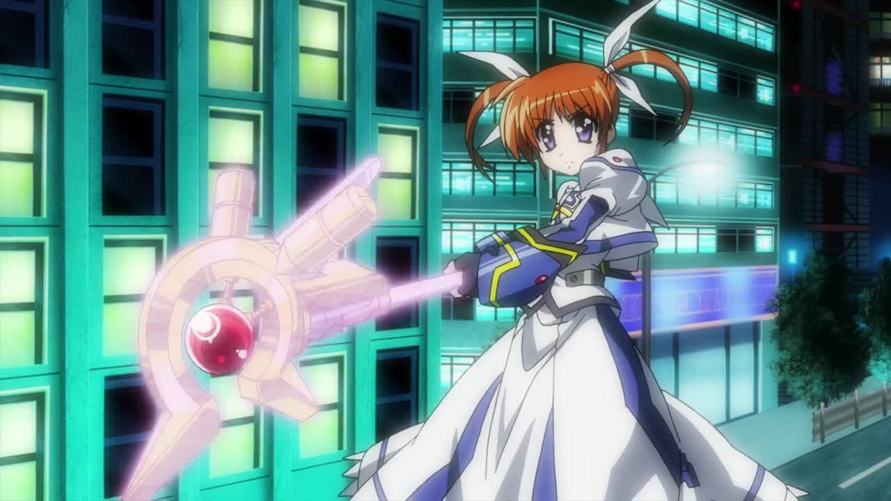 Magical girl lyrical nanoha. Лиричная волшебница Наноха. Лиричная волшебница Наноха 1 сезон. Лиричная волшебница Наноха Кадр. Лиричная волшебница Наноха мультсериал 2004.